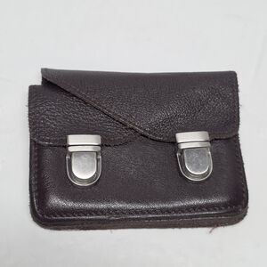 DULUTH TRADING Brown Leather Accordion Wallet Credit Card Holder